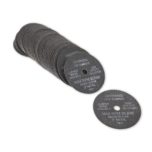 CUT-OFF 3X1/16X3/8 WHEELS&TY (100/PK)